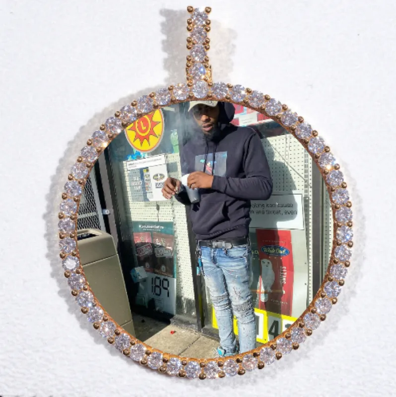 LARGE 3D CIRCLE CUSTOM PICTURE PENDANT sold by The GUU Shop