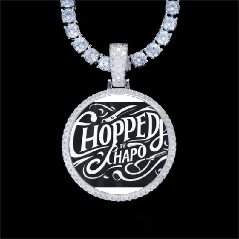 925S & VVS Moissanite 3D Circle Custom Picture Pendant sold by The GUU Shop