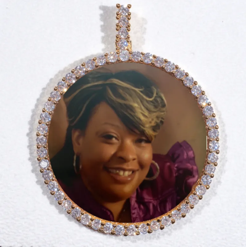 LARGE 3D CIRCLE CUSTOM PICTURE PENDANT sold by The GUU Shop