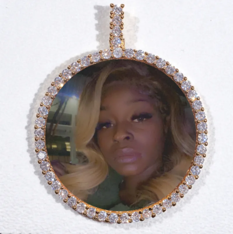 LARGE 3D CIRCLE CUSTOM PICTURE PENDANT sold by The GUU Shop