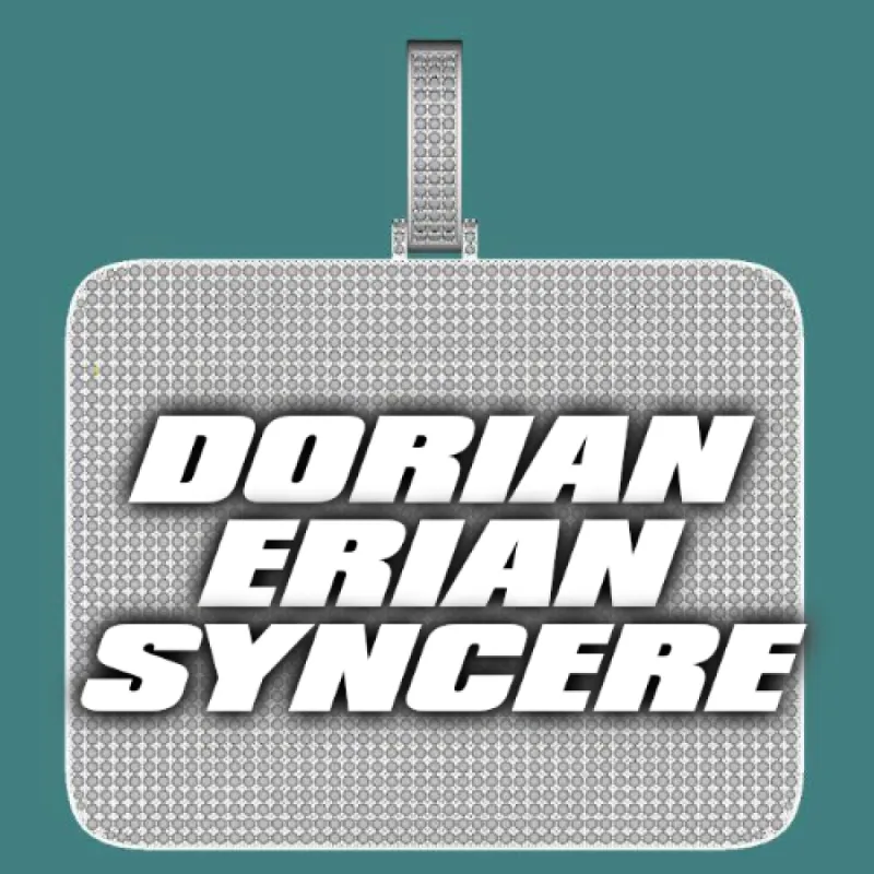 CUSTOM LETTER NECKLACE 3D BIG SQUARE sold by The GUU Shop