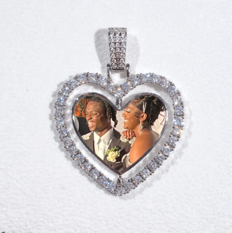 3D Spinning 2-Faced Heart Custom Picture Pendant sold by The GUU Shop