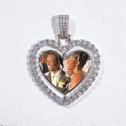 3D Spinning 2-Faced Heart Custom Picture Pendant sold by The GUU Shop