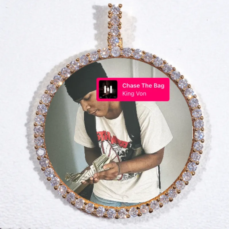 LARGE 3D CIRCLE CUSTOM PICTURE PENDANT sold by The GUU Shop