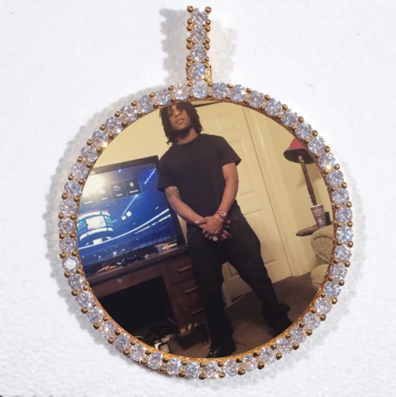 LARGE 3D CIRCLE CUSTOM PICTURE PENDANT sold by The GUU Shop