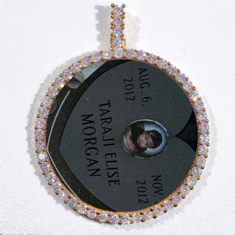 LARGE 3D CIRCLE CUSTOM PICTURE PENDANT sold by The GUU Shop