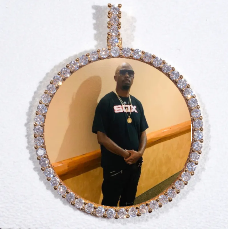 LARGE 3D CIRCLE CUSTOM PICTURE PENDANT sold by The GUU Shop