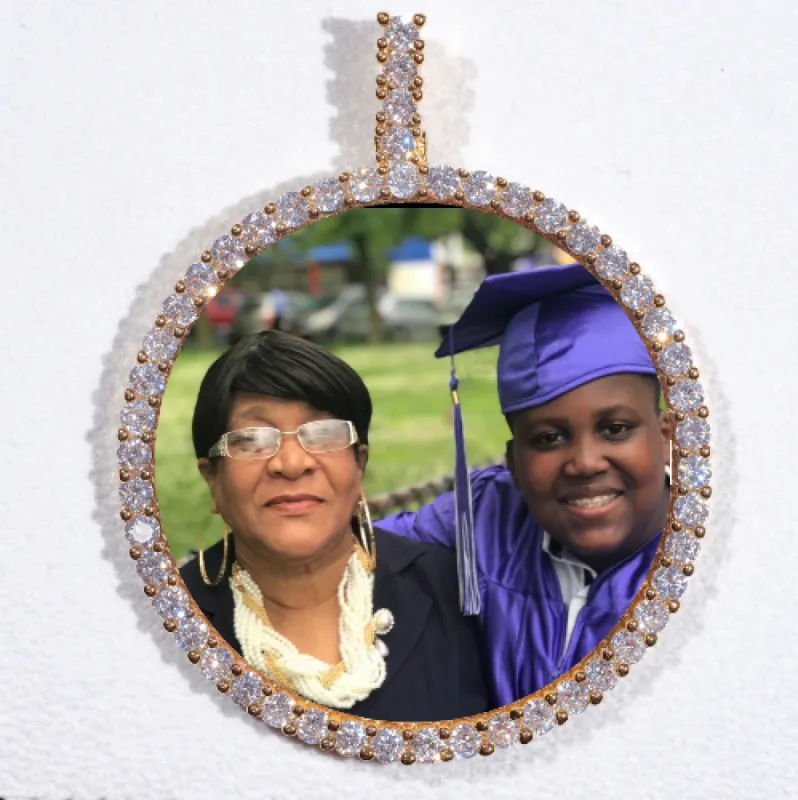 LARGE 3D CIRCLE CUSTOM PICTURE PENDANT sold by The GUU Shop