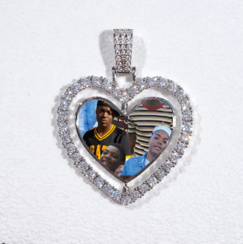 3D Spinning 2-Faced Heart Custom Picture Pendant sold by The GUU Shop