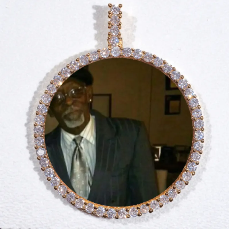 LARGE 3D CIRCLE CUSTOM PICTURE PENDANT sold by The GUU Shop