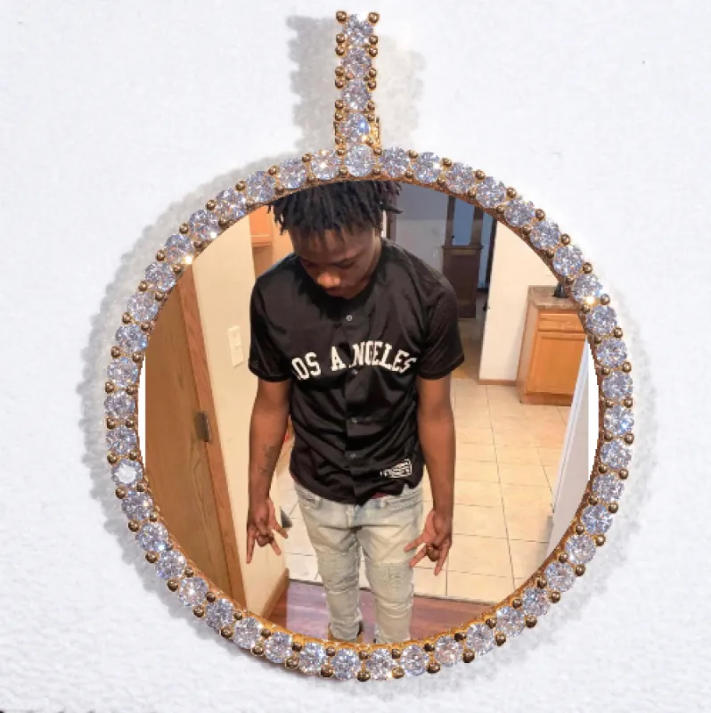 LARGE 3D CIRCLE CUSTOM PICTURE PENDANT sold by The GUU Shop