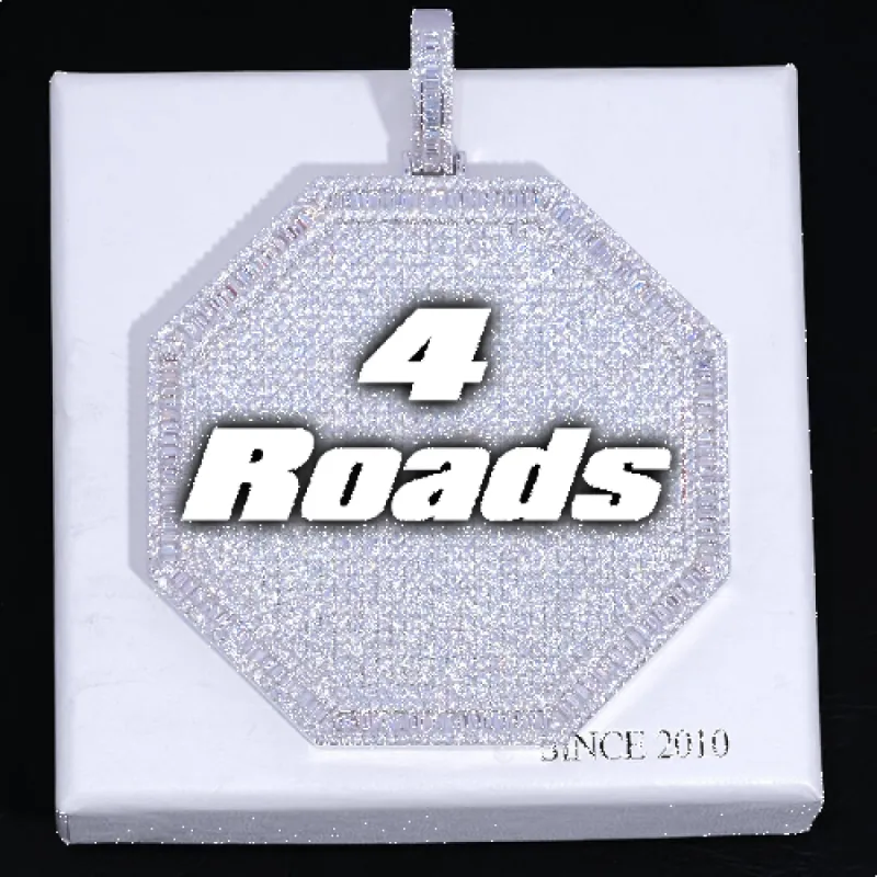 CUSTOM LETTER NECKLACE 3D BIG OCTAGON sold by The GUU Shop