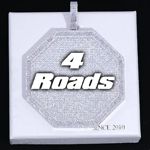 CUSTOM LETTER NECKLACE 3D BIG OCTAGON sold by The GUU Shop