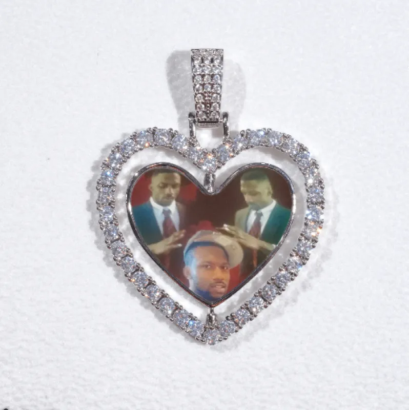 3D Spinning 2-Faced Heart Custom Picture Pendant sold by The GUU Shop