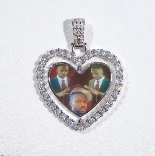 3D Spinning 2-Faced Heart Custom Picture Pendant sold by The GUU Shop