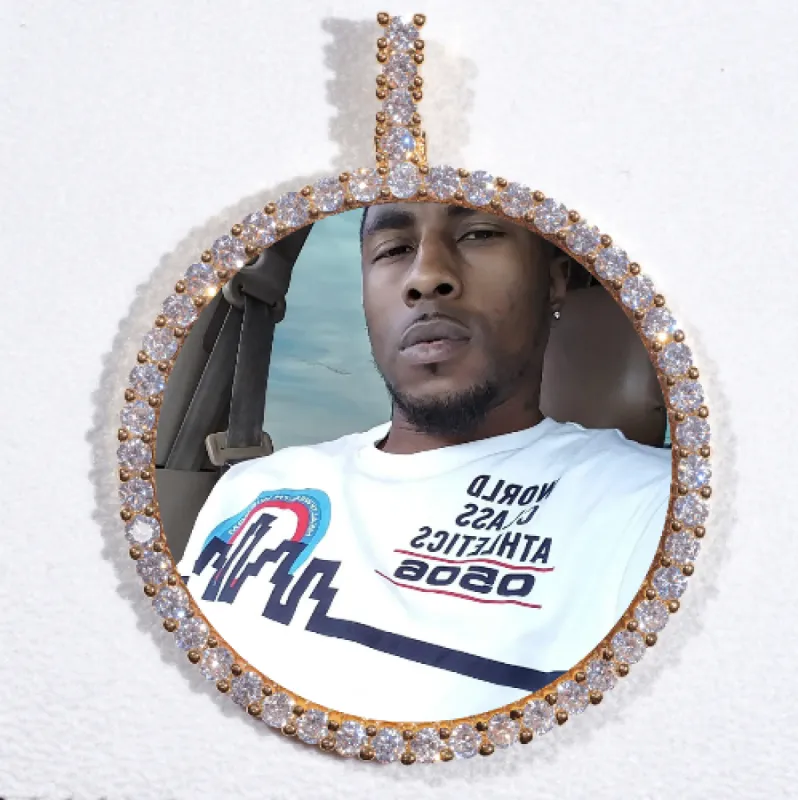 LARGE 3D CIRCLE CUSTOM PICTURE PENDANT sold by The GUU Shop