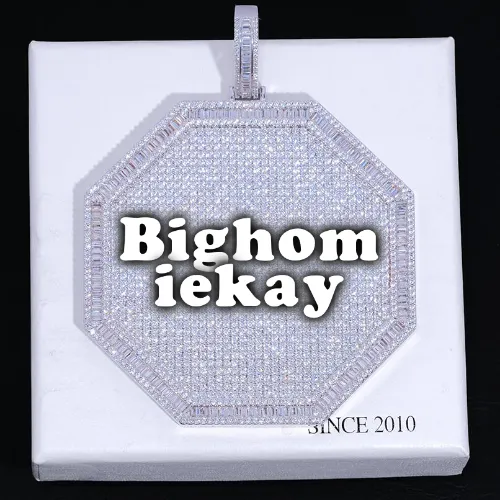 CUSTOM LETTER NECKLACE 3D BIG OCTAGON sold by The GUU Shop