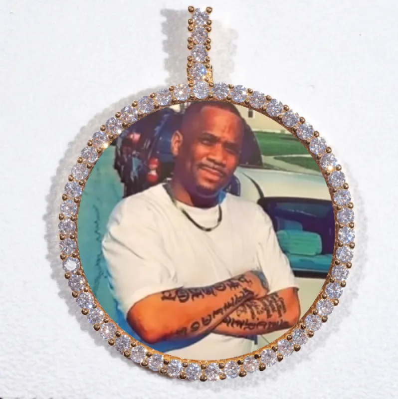 LARGE 3D CIRCLE CUSTOM PICTURE PENDANT sold by The GUU Shop