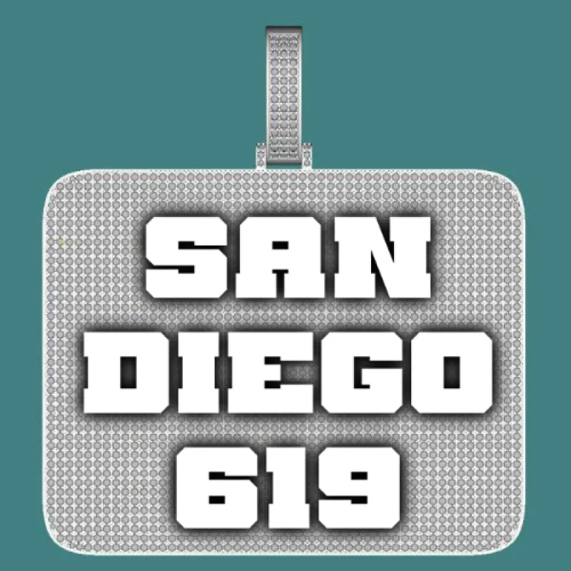 CUSTOM LETTER NECKLACE 3D BIG SQUARE sold by The GUU Shop