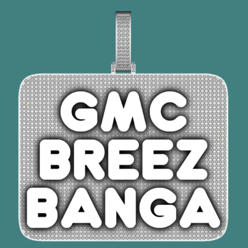 CUSTOM LETTER NECKLACE 3D BIG SQUARE sold by The GUU Shop