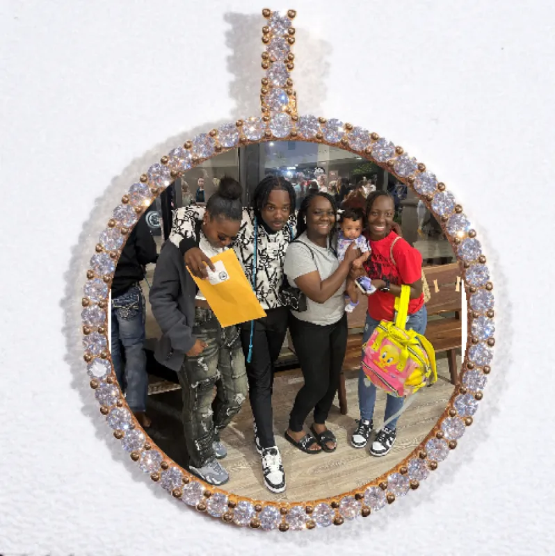 LARGE 3D CIRCLE CUSTOM PICTURE PENDANT sold by The GUU Shop