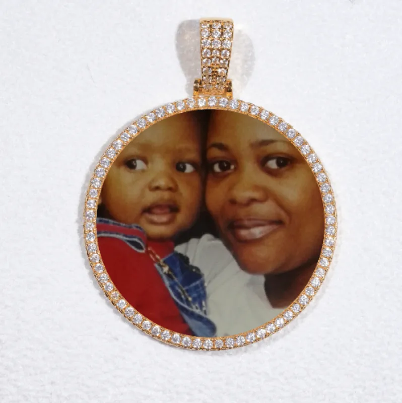 MEDIUM 3D CIRCLE CUSTOM PICTURE PENDANT sold by The GUU Shop