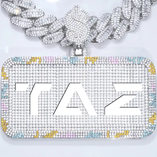 CUSTOM LETTER NECKLACE 3D COLORFUL SQUARE sold by The GUU Shop