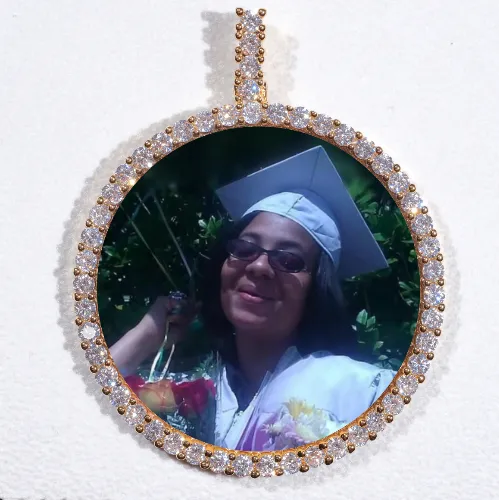 LARGE 3D CIRCLE CUSTOM PICTURE PENDANT sold by The GUU Shop