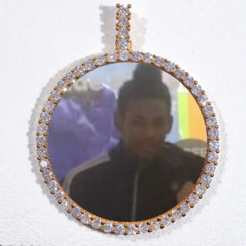 LARGE 3D CIRCLE CUSTOM PICTURE PENDANT sold by The GUU Shop