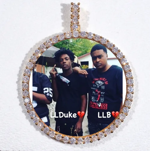 LARGE 3D CIRCLE CUSTOM PICTURE PENDANT sold by The GUU Shop