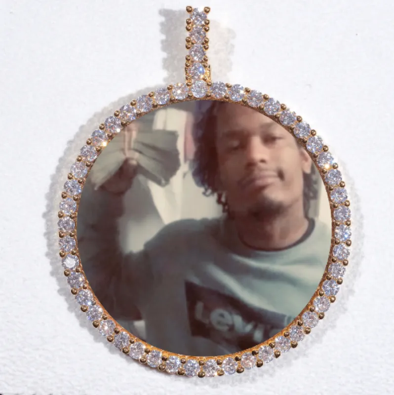 LARGE 3D CIRCLE CUSTOM PICTURE PENDANT sold by The GUU Shop