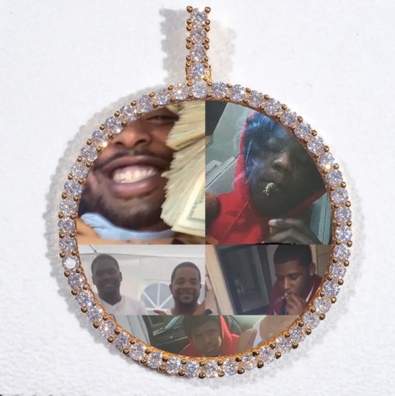 LARGE 3D CIRCLE CUSTOM PICTURE PENDANT sold by The GUU Shop