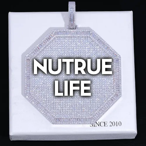 CUSTOM LETTER NECKLACE 3D BIG OCTAGON sold by The GUU Shop