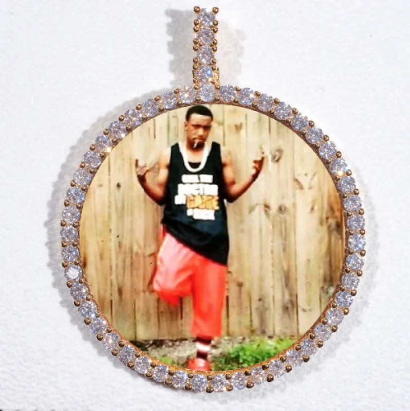LARGE 3D CIRCLE CUSTOM PICTURE PENDANT sold by The GUU Shop