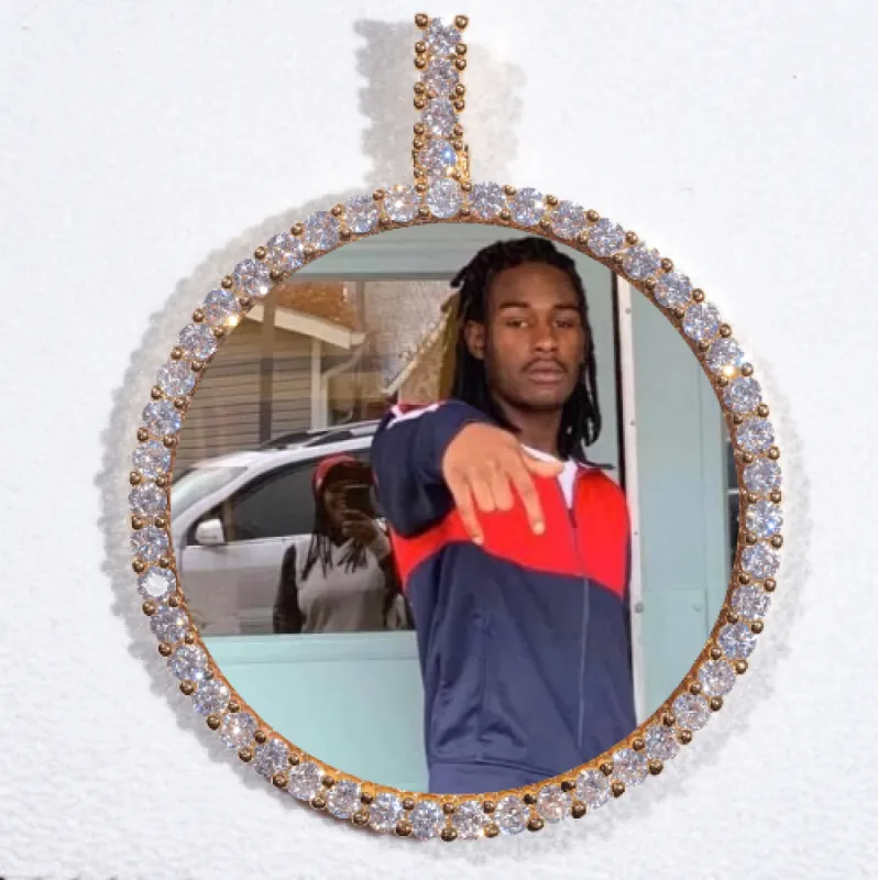 LARGE 3D CIRCLE CUSTOM PICTURE PENDANT sold by The GUU Shop