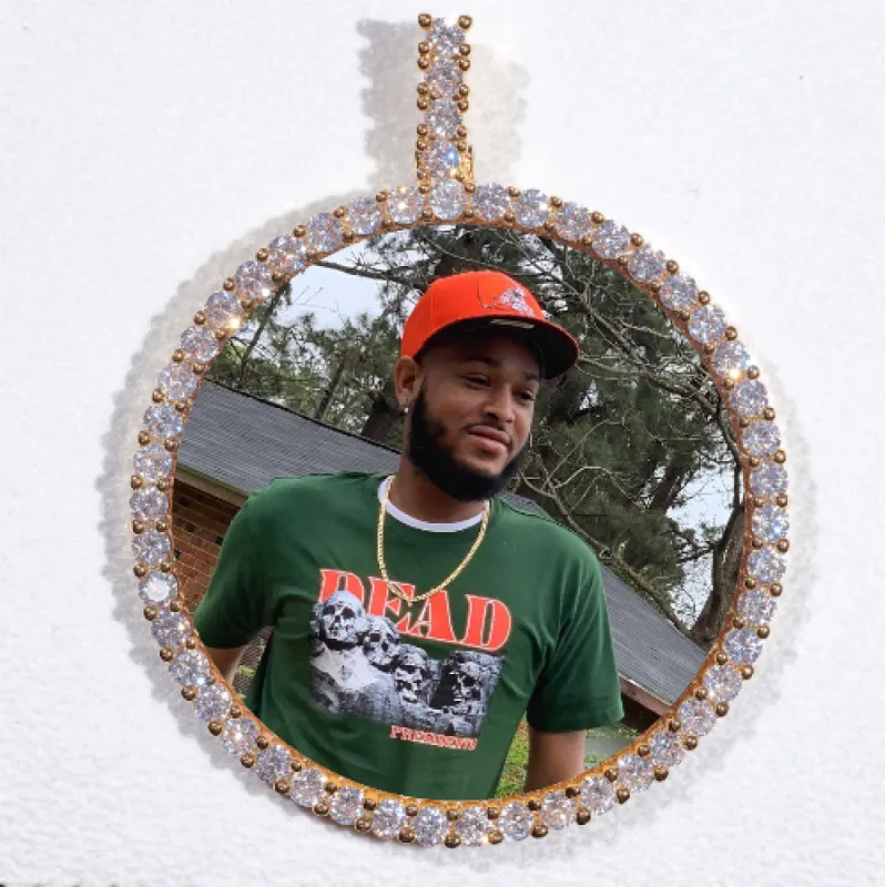 LARGE 3D CIRCLE CUSTOM PICTURE PENDANT sold by The GUU Shop