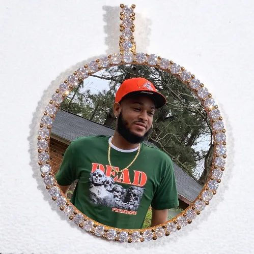 LARGE 3D CIRCLE CUSTOM PICTURE PENDANT sold by The GUU Shop