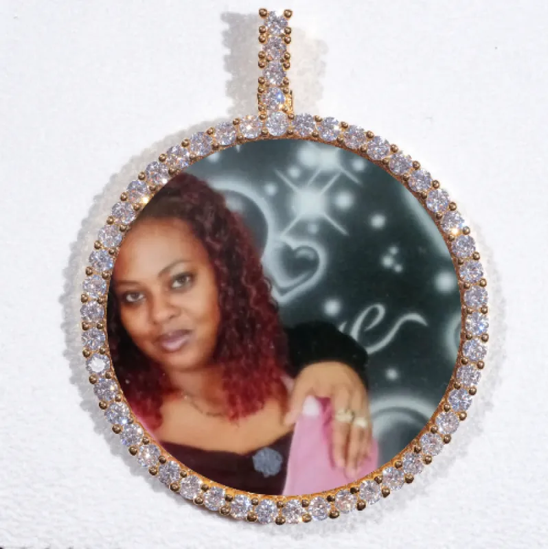LARGE 3D CIRCLE CUSTOM PICTURE PENDANT sold by The GUU Shop