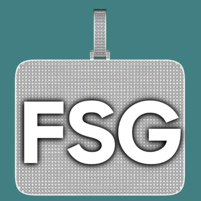 CUSTOM LETTER NECKLACE 3D BIG SQUARE sold by The GUU Shop