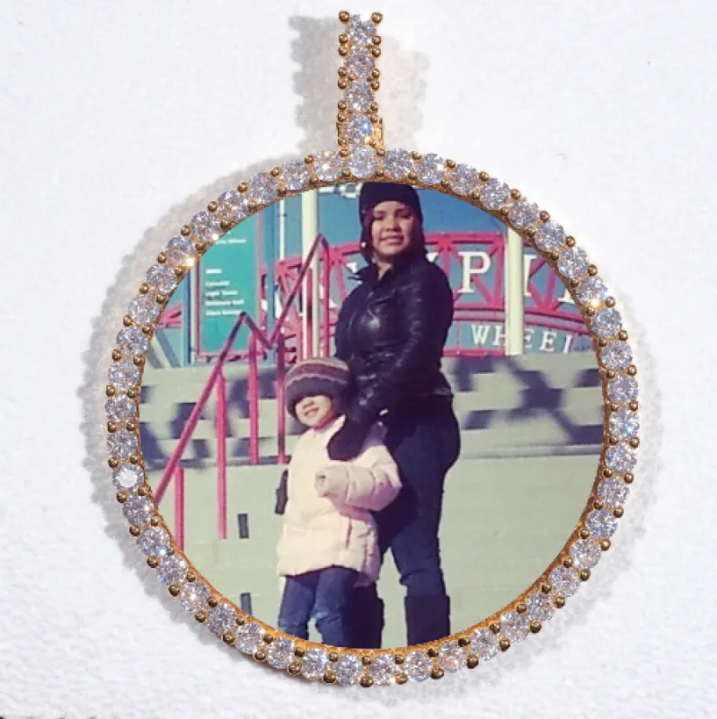 LARGE 3D CIRCLE CUSTOM PICTURE PENDANT sold by The GUU Shop