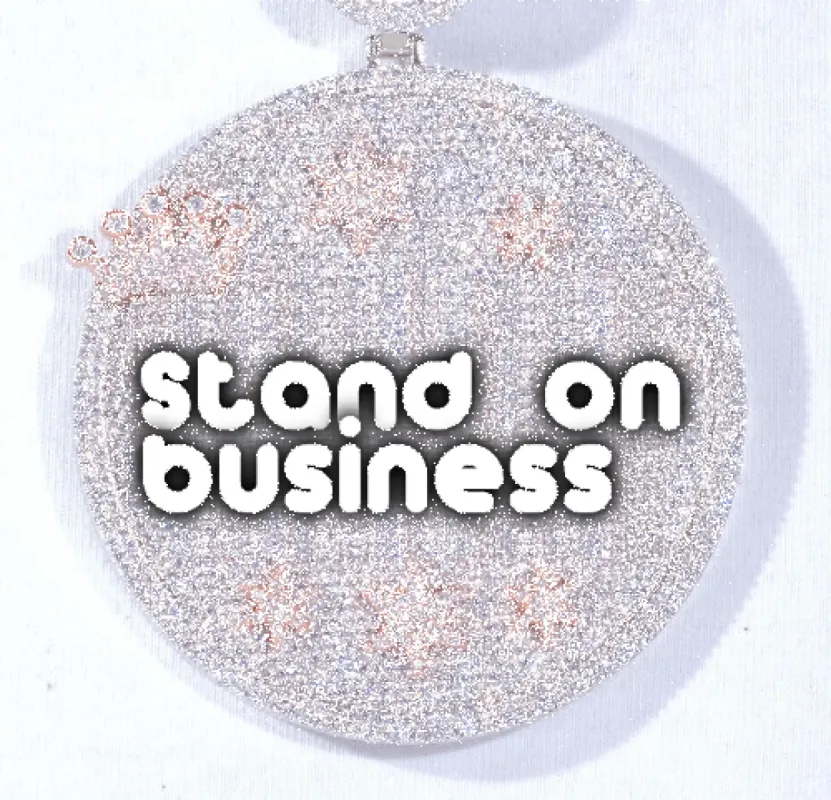 CUSTOM LETTER NECKLACE 3D BIG CROWN DISC sold by The GUU Shop