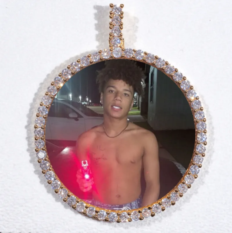 LARGE 3D CIRCLE CUSTOM PICTURE PENDANT sold by The GUU Shop