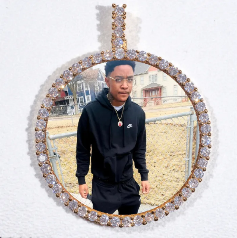 LARGE 3D CIRCLE CUSTOM PICTURE PENDANT sold by The GUU Shop