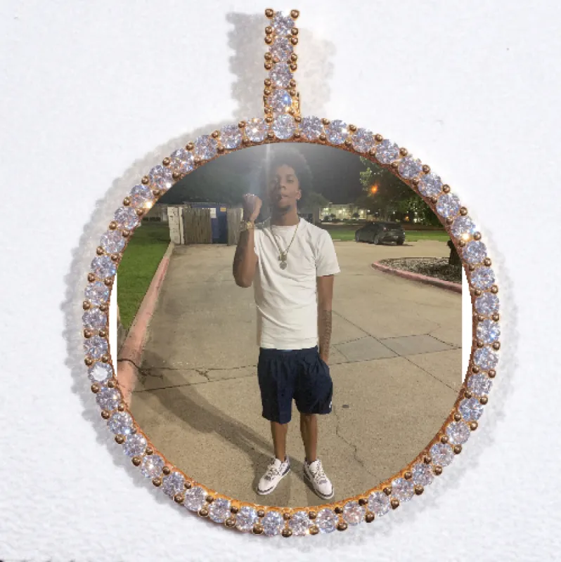LARGE 3D CIRCLE CUSTOM PICTURE PENDANT sold by The GUU Shop