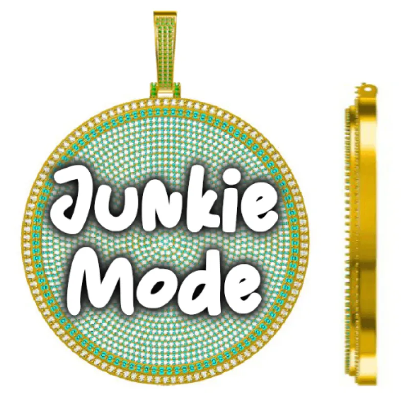 CUSTOM LETTER NECKLACE 3D BIG DISC sold by The GUU Shop