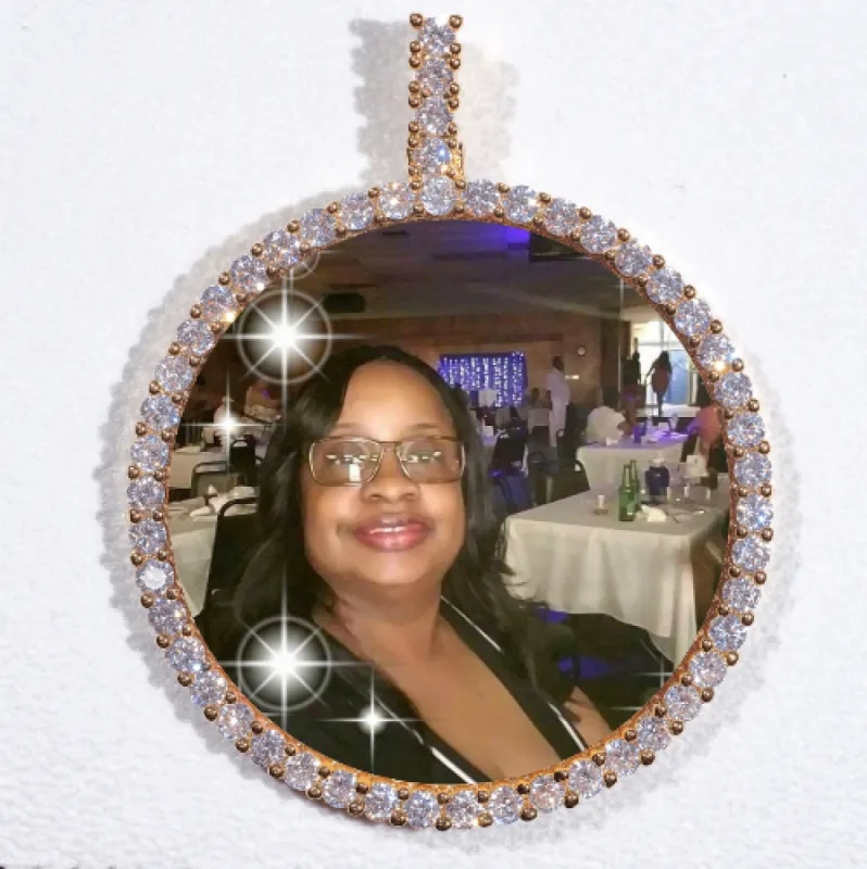 LARGE 3D CIRCLE CUSTOM PICTURE PENDANT sold by The GUU Shop