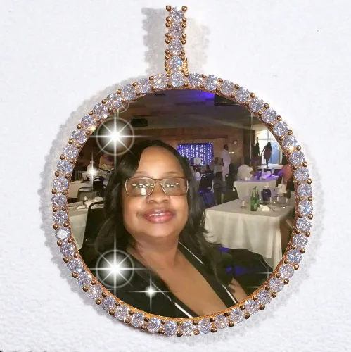 LARGE 3D CIRCLE CUSTOM PICTURE PENDANT sold by The GUU Shop