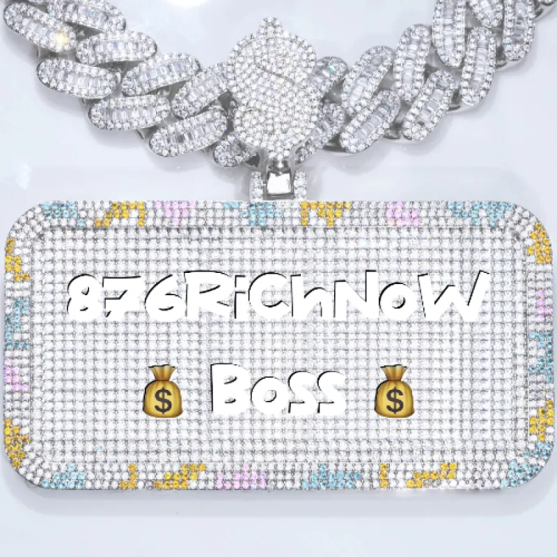 CUSTOM LETTER NECKLACE 3D COLORFUL SQUARE sold by The GUU Shop