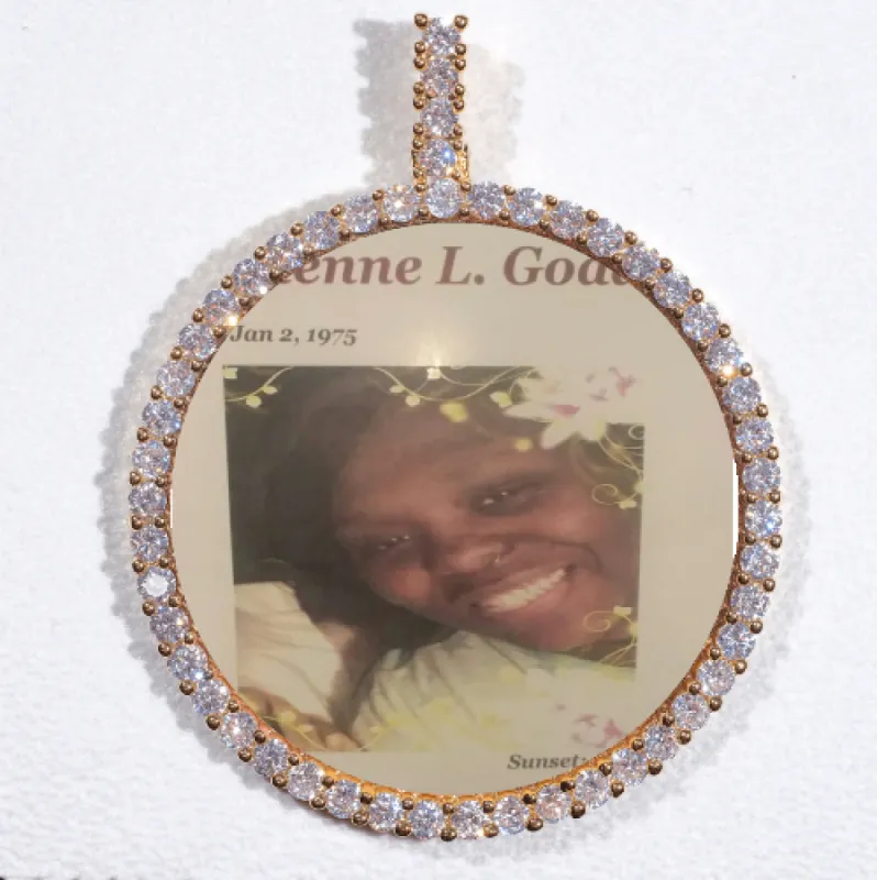 LARGE 3D CIRCLE CUSTOM PICTURE PENDANT sold by The GUU Shop