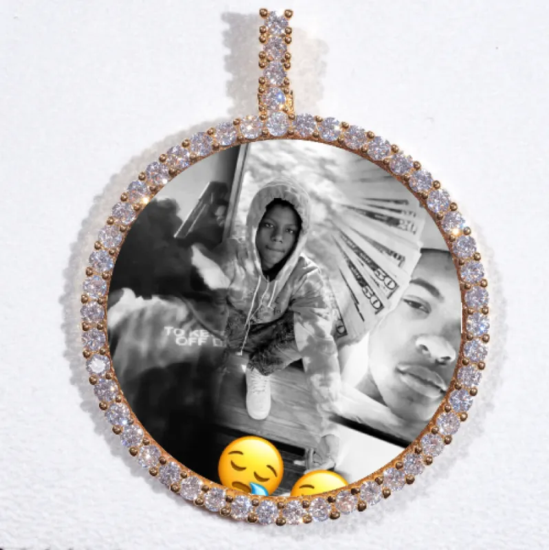 LARGE 3D CIRCLE CUSTOM PICTURE PENDANT sold by The GUU Shop